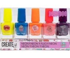 Neoninis nagų lakas Create it 84514, 5 vnt.