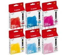Švirkštas Canon rašalas PGI-29 DAUGIADOZĖ (žalsva, rausva, geltona, nuotrauka žalsva, raudona)