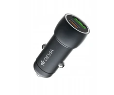 Devia automobilinis įkroviklis Extreme PD QC 3.0 30W + 18W 1x USB 1x USB-C pilkos spalvos