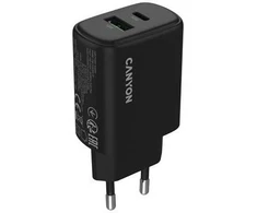CANYON įkroviklis OnCharge 200 20W 1xPD 1xQC ES juodas