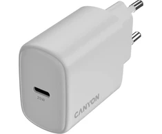 CANYON įkroviklis OnCharge 250 25W 1xPD ES baltas