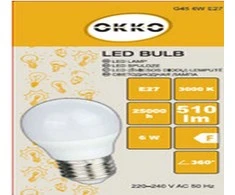 Okko Canyon LED BULB P45 6W E27 830 FR 510LM 15KH