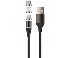 Telforceone Setty magnetic cable DT 3in1 2,5A 1,0 m KBM-01 juodas JO