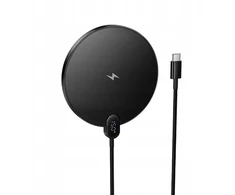 Canyon Belaidis įkroviklis Hoco 15W su USB C laidu ir skaitmeniniu ekranu CW62 juodas