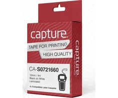 Capture 12mm x 4m Juodas on Baltas