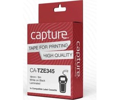 Capture 18mm x 8m Baltas on Juodas Tape