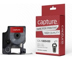 Capture 24mm x 5.5m Juodas on Baltas