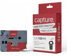 Capture 6 mm x 8 m juodas ant skaidraus fono