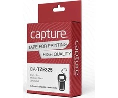 Capture 9mm x 8m Baltas on Juodas Tape