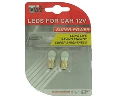 T Way Automobilio lemputė T4W BA9S, LED, balta, 12 V
