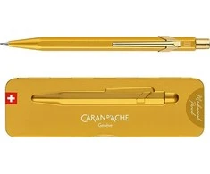 Caran d`Arche Automatinis pieštukas CARAN D 'ACHE 844 Goldbar, dėžutėje, aukso spalvos