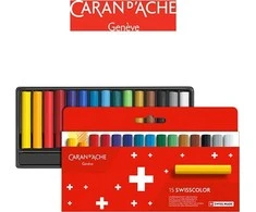 Caran d`Arche SARAN D 'ACHE Vonios spalvos vaško čiaupai, kartono dėžutė, 15 vnt.