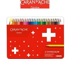 Caran D'ache Caran d`Arche SARAN D 'ACHE Svisscolor, metalinė dėžutė, 30 vnt.