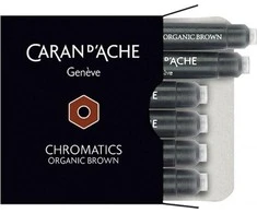 Caran d`Arche Chromatikos rudos spalvos rašalo kasetės 6 vnt.