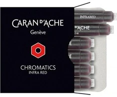 Caran d`Arche Chromatikos tamsiai raudonos spalvos rašalo kasetės 6 vnt.