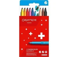 Caran d`Arche CARAN D'ACHE Swisscolor akvarelės žymekliai, 10 vnt., spalvų derinys