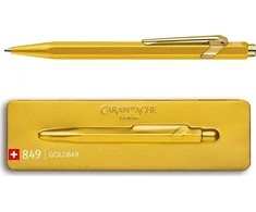 Caran D'ache Caran d`Arche CARAN D 'ACHE 849 Goldbar pen, M, dėžutėje, aukso