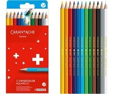 Caran d`Arche SARAN D 'ACHE Vonios spalvos akvarelė, kartoninė dėžutė, 12 vnt.