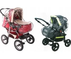 Caretero 2325 Lietaus danga DVIVIEČIAMS VAIKIŠKIEMS VEŽIMĖLIAMS