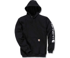 Carruzzo Carhartt Mid Signature Sleeve Logo Hoodie Juodas