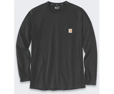 Carhartt Carhartt „Force Midweight“ juodi marškinėliai su kišenėmis