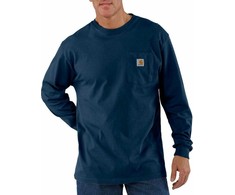 Carhartt Carhartt Heavyweight kišeniniai marškinėliai L/S Navy