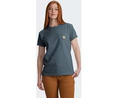 Carhartt Marškinėliai Carhartt Dearborn Rosie IRON Mėlynas