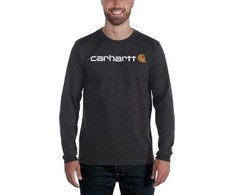 Carhartt Pagrindinio Logotipo Marškinėliai Ilgomis Rankovėmis - Carbon Heather