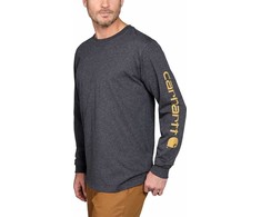 Carhartt Marškinėliai Carhartt Heavy Sleeve Logo Carbon Heather