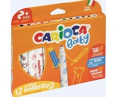 Carioca Maksi Baby Flamastria, 12 Spalvos (134326)
