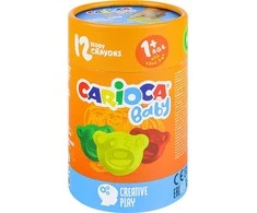 Carioca Kredki Misiaki BABY vaikams 1+ 12 vnt (43957) 160-2349