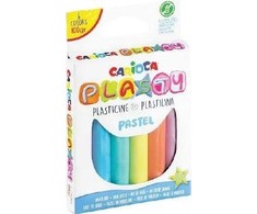 Plastilinas CARIOCA PLASTY, pastelinių spalvų, 100 gr, 6 vnt.