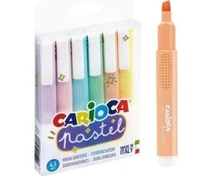 Teksto žymekliai CARIOCA, pasteliniai, 6 vnt.