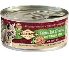 Carni Love Cat konservai katėms vištiena, su antiena ir fazaniena 100g