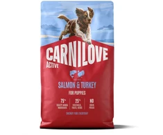 Carni Love Active Dog Puppies su lašiša ir kalakutiena - dry dog food - 4kg