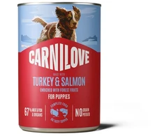 Carni Love Carnilove Dog Can Pat Puppies Konservai šuniukams psów kalakutiena i lašiša su czarną porzeczką 400g