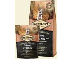 Carni Love Dog su lašiša ir kalakutiena Large Breed Puppy 1,5kg