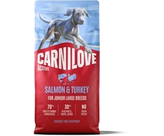 Carni Love Active Junior lašiša &amp; kalakutiena Large - dry dog food - 12kg