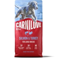 Carni Love Active Dog Adult Large su lašiša ir kalakutiena - dry dog food - 12kg