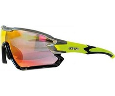 Casco Akiniai sportowe CASCO SX-34 Karboninis juodas/geltonas raudonas veidrodis