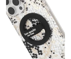 York Kate Spade Niujorko magnetinės kilpos rankena – MagSafe pirštų laikiklis (juodas)