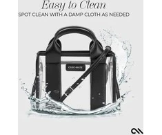 Case-Mate Micro Tote Bag - Atsparus vandeniui Shoulder Bag (Midnight Juodas/Clear)