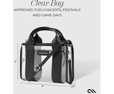Case-Mate Micro Tote Bag - Atsparus vandeniui Shoulder Bag (Midnight Juodas/Clear)