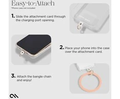 Dėklas Case-Mate Phone Bangle - Wrist virvelė telefonui Peach