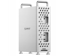 „Case Orico“ „MacMini M4“ korpusas su M2 diskų korpusu, NVMe, USB-A, kortelių skaitytuvu