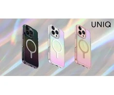 Uniq Iridescia Magclick įkrovimo dėklas, skirtas iPhone 16 Pro Max - Juodas