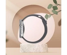 Dėklas UNIQ Voute skirtas Apple Watch Series 10 46mm apsauginis stiklas sidabro spalvos