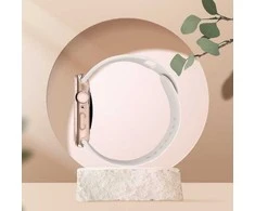 Dėklas UNIQ Voute skirtas Apple Watch Series 10 46mm apsauginis stiklas rožinio aukso spalvos