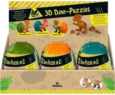 Cass Film Dinozaurų 3D dėlionė kiaušinių mišinyje