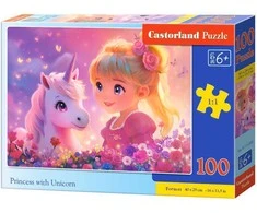 Castorland Dėlionė 100 vnt. - Princesė su vienaragiu